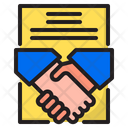 Contract Handshake Document Icon