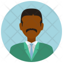 Formal Businessman Mustache Icon