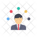 Businessman Connection Workflow Algorithm Icon