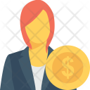 Businesswoman Female Banker Icon