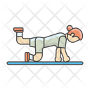 Exercises Butt Crunch Butt Exerices Icon