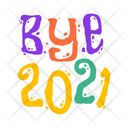 2021 Bye 2021 Alphabets Icon