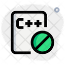 C Plus Plus File Banned Icon