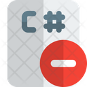 C Sharp File Minus Icon