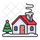 Cabin House Christmas Icon