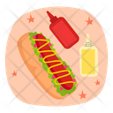 Cachorro Quente Salsicha Fast Food Ícone
