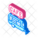 Cafe Trailer Isometric Icon
