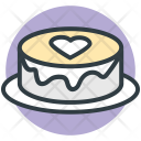 Cake Heart Sign Icon