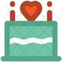 Cake Candles Heart Icon