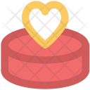 Cake Heart Candle Icon