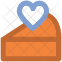 Cake Heart Sign Icon
