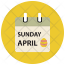 Calendar Sunday April Icon