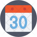 Calendar Date 30th Icon