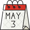 Calendar May World Press Freedom Day Icon