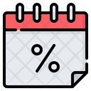Calendar Time Black Friday Icon