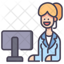 Icall Center Call Center Lady Operator Icon