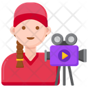 Camera Operator Female Camera Operator Cameraman Icon