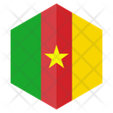 Cameroon Flag Hexagon Icon