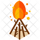Camp Fire Bonfire Icon