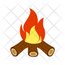 Bonfire Camping Adventure Icon