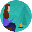 Camping Hiking Person Camping Icon