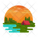 Camping Landscape Campsite Tent Icon