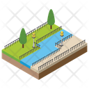 Canal Cityscape Water Irrigation Icon