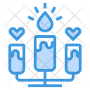 Candelabra Candle Love Icon