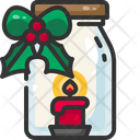 Candle Christmas Fire Lamp Icon