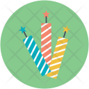Candle Fireworks Party Icon