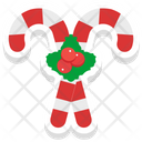 Candy Cane Peppermint Candy Candy Stick Icon