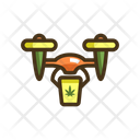 Cannabis Drone Delivery Icon