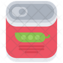 Canned Peas Peas Tin Canned Icon