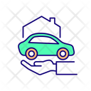 Car On Hand Icon