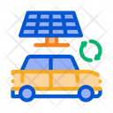 Electro Car Solar Icon