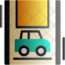 Car With Blue Parking  Icon