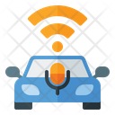 Car With Voice Control Automation Voice Recognization Icon