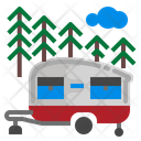 Caravan Nature Holiday Icon