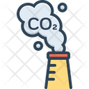 Carbon Emission Factory Icon