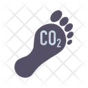 Carbon Dioxide Footprint Foot Icon