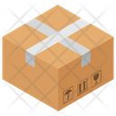 Cardboard Sealed Box Container Icon