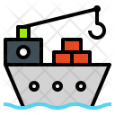 Freighter Cargo Ship Icon