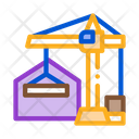 Cargo Crane Warehouse Icon