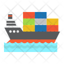 Cargo Ship Logistic Icon