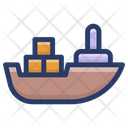 Cargo Ship Consignment Delivery Maritime Shipment Icon
