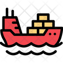 Cargo Ship Sea Freight Shipment Icon
