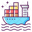 Cargo Ship Sea Freight Ship Icon