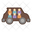 Carpooling Car Sharing Share Icon