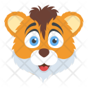 Cartoon Tiger Face Icon