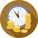 Cash Coin Clock Icon